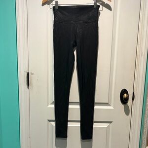 SPANX Black High-Waist Alligator Print Leggings